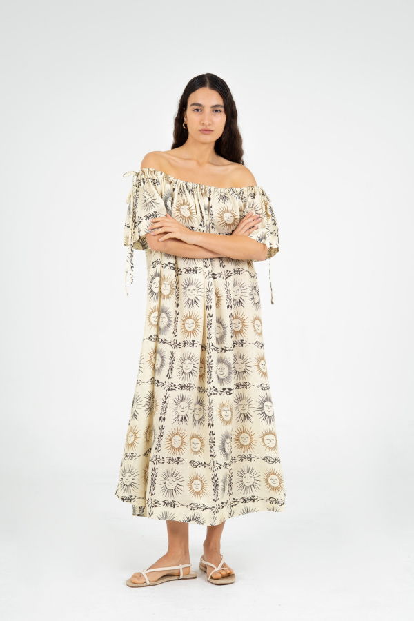 Carmensays Soleil Sun-Printed Maxi Dress