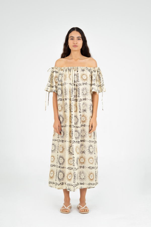 Carmensays Soleil Sun-Printed Maxi Dress