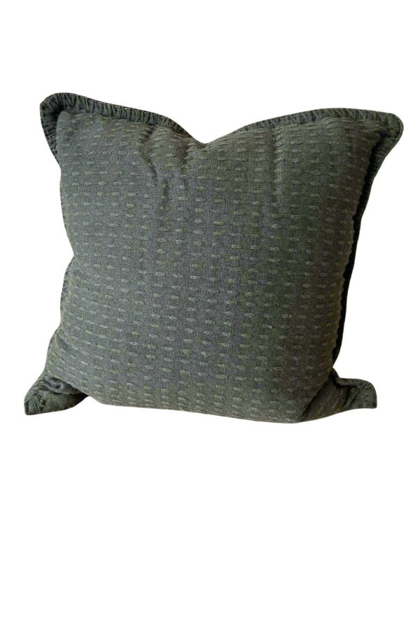 Loom Imports Cotton Blanket Stitch Pillow