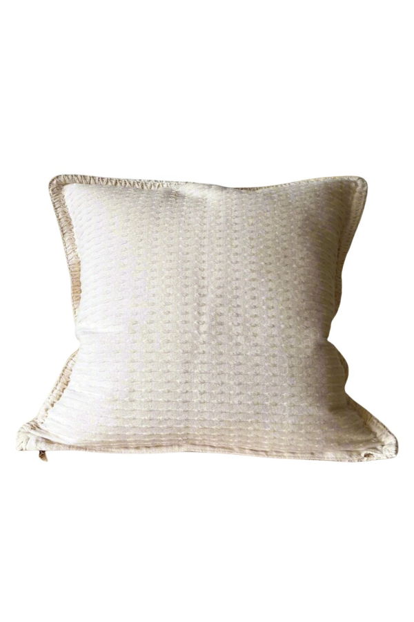 Loom Imports Cotton Blanket Stitch Pillow