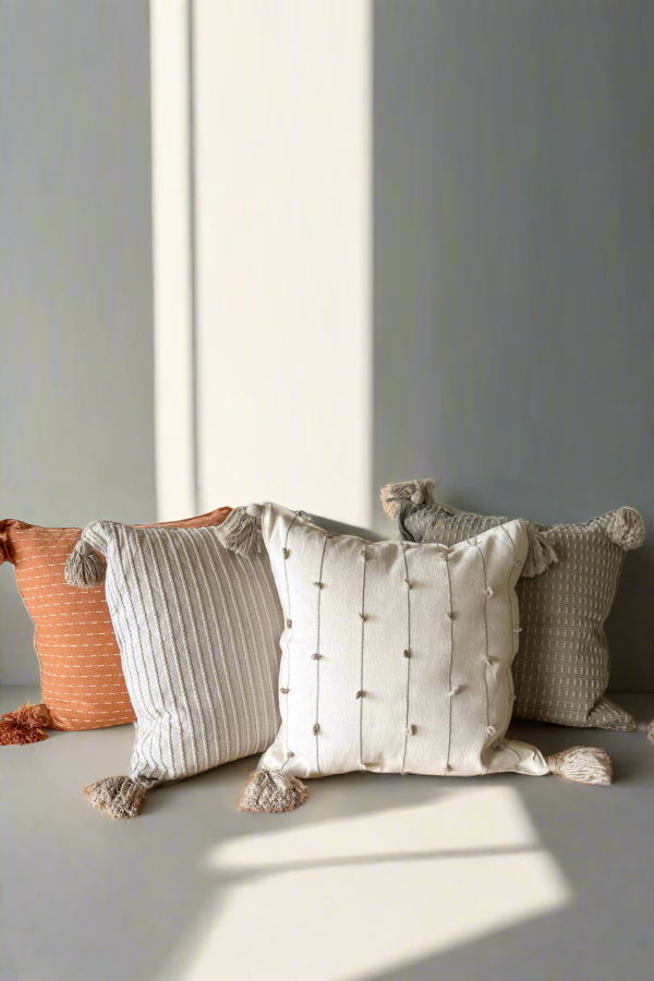 Loom Imports Cotton Tassel Pillow No. 3