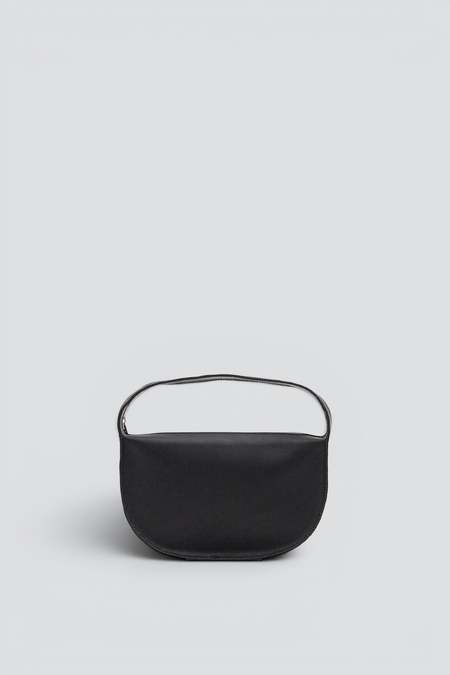 Aeta Black Leather Round One Shoulder Bag - Black | Garmentory