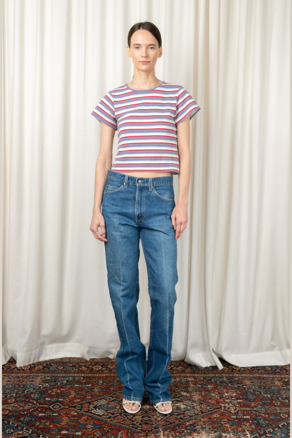 LII Cropped Striped T-Shirt