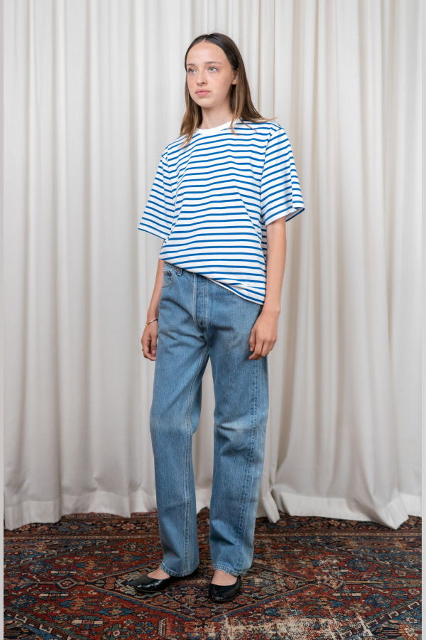 Skall Striped Boyfriend Tee