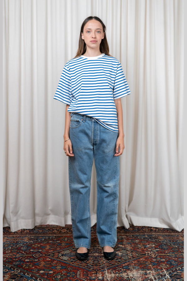 Skall Striped Boyfriend Tee