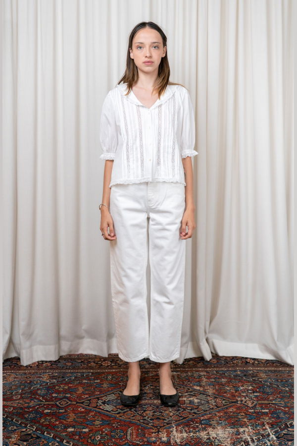 Skall White Magnolia Short Sleeve Blouse