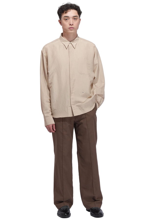 Old Joe Cropped Hidden Button Collar Shirts - Dune