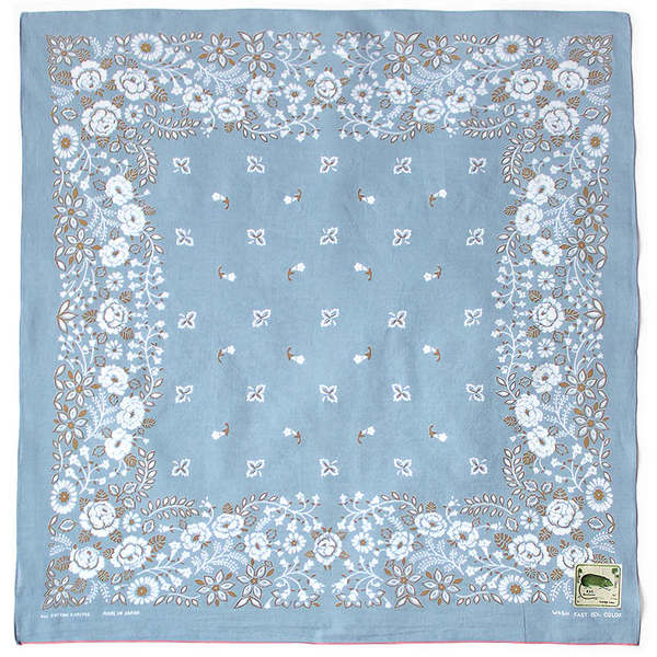Kapital Fastcolor Selvedge Bandanna (Churchill Garden) 30x30
