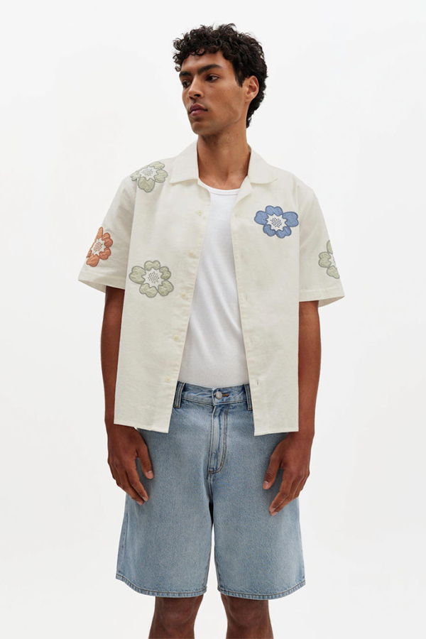 Wax London Didcot Floral Applique Shirt