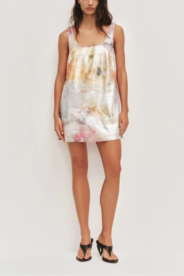 Aje Dahlia Mini Dress - Mist Bloom
