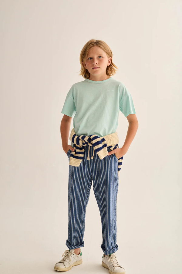 KIDS Cozmo Aero Striped Linen-Look Pants