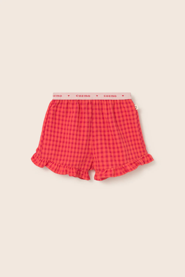 KIDS Cozmo Jud Gingham Cotton Shorts