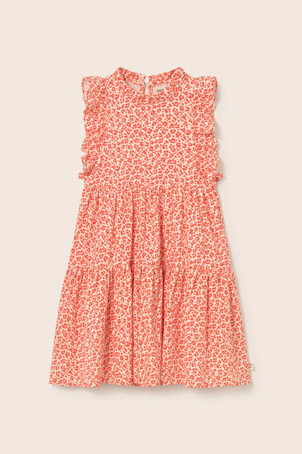 KIDS Cozmo Perla Animal Print Cotton Dress