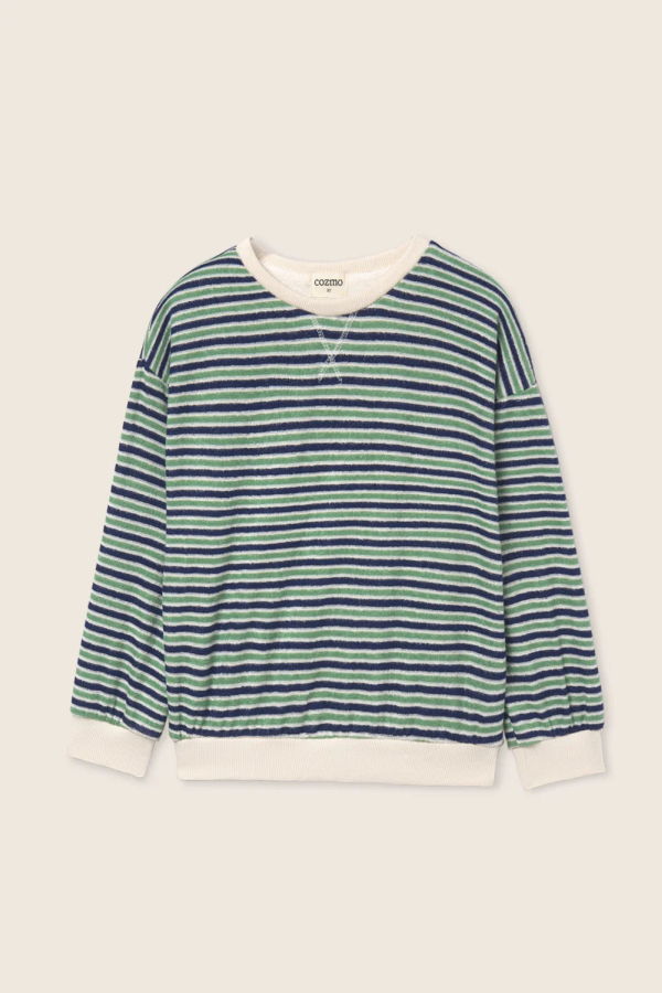 KIDS Cozmo Zen Striped Terry Sweatshirt