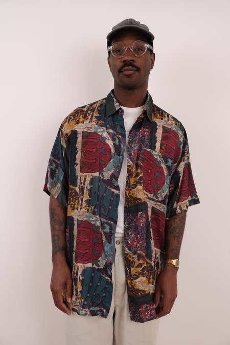 Vintage 1990s Sheer Shirt - Brown | Garmentory