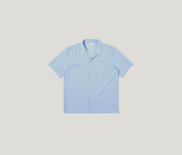 Universal Works Sido Linen Road Shirt - Sky Blue