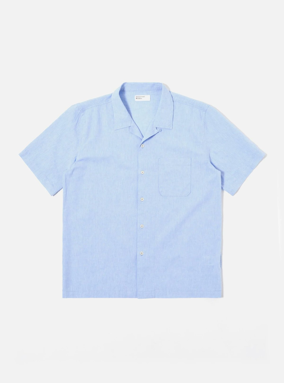 Universal Works Sido Linen Road Shirt - Sky Blue - Image 2 of 8