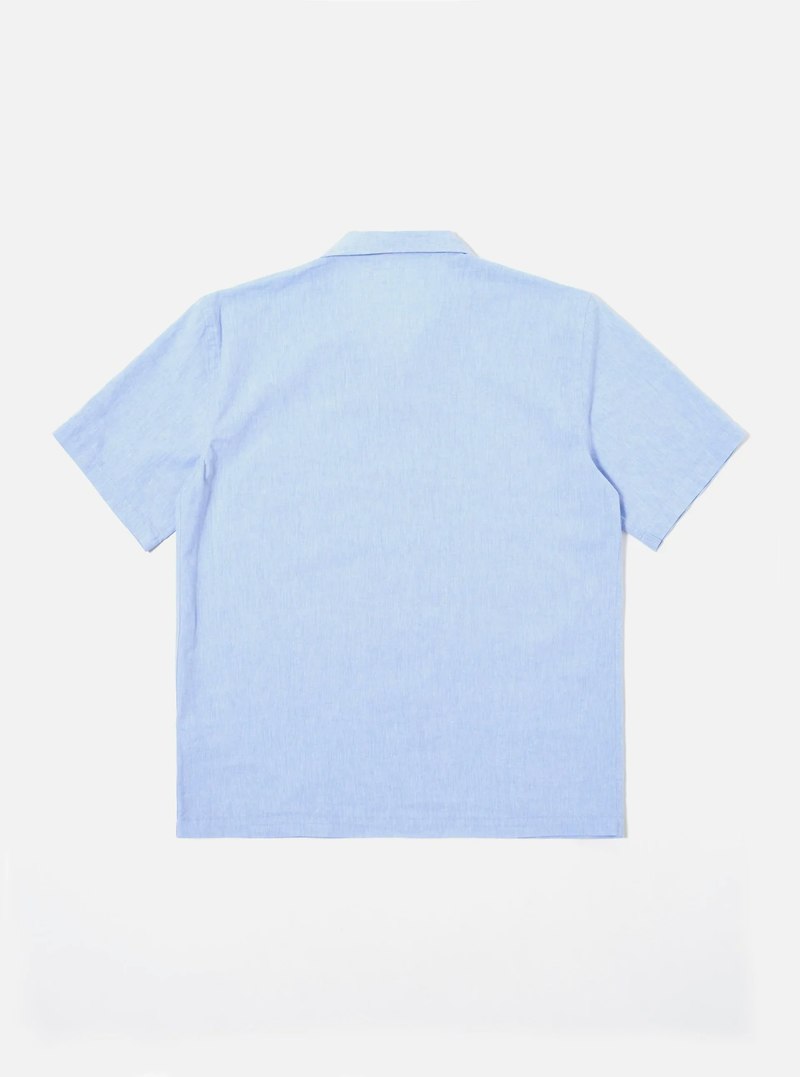Universal Works Sido Linen Road Shirt - Sky Blue