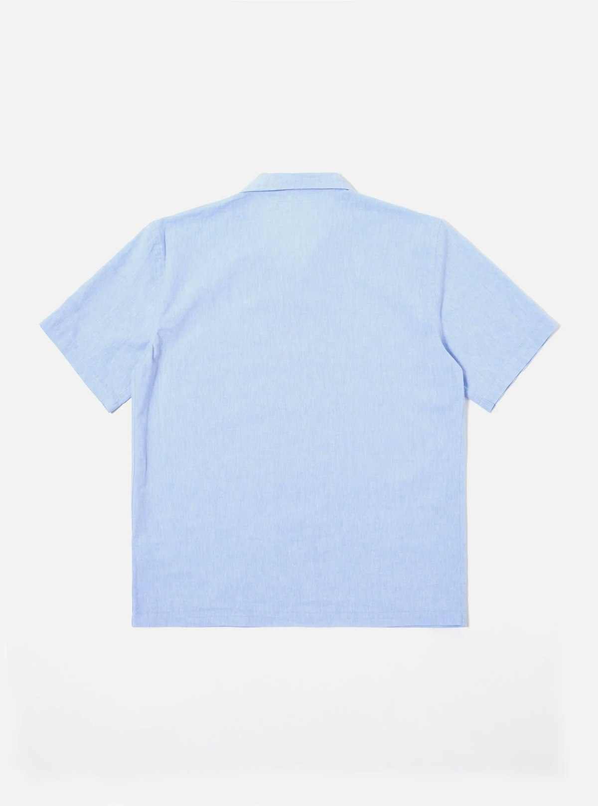 Universal Works Sido Linen Road Shirt - Sky Blue - Image 3 of 8