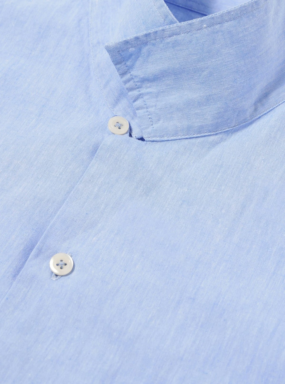 Universal Works Sido Linen Road Shirt - Sky Blue - Image 5 of 8