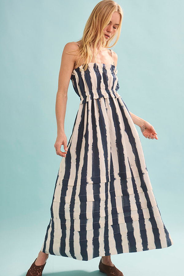 Hunter Bell Larkin Dress - Lighthouse Stripe Navy