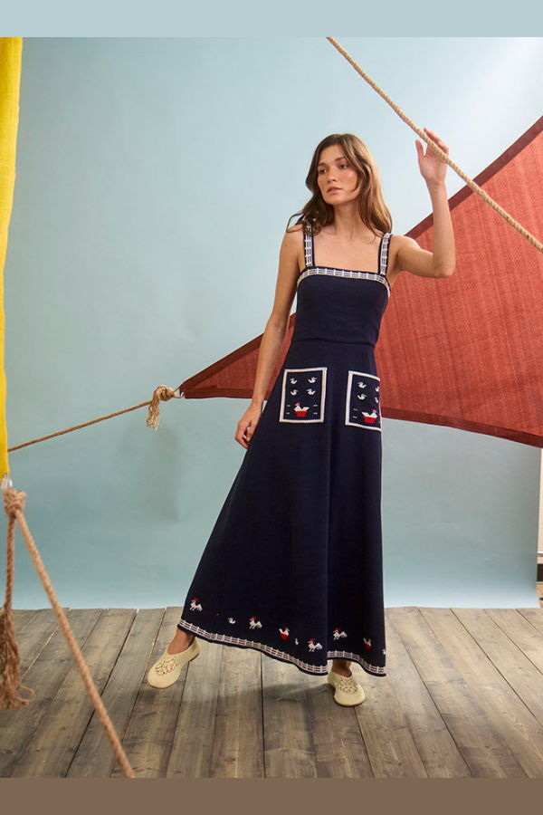 Hunter Bell Vaughn Dress - Deep Sea