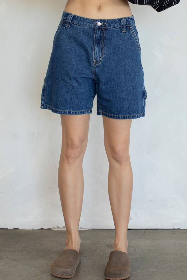 Azalea Mika Denim Cargo Shorts