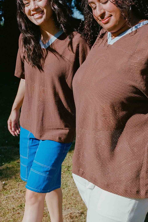 Noble Jungmaven x Noble Mesh Shirt - Chocolate/Pebble