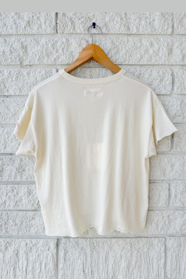 The Great. The Crop Tee - Washed White