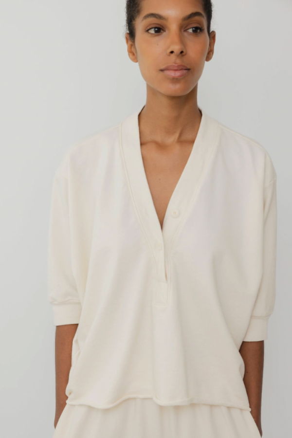 Wol Hide Short Sleeve Sweatshirt - Natural