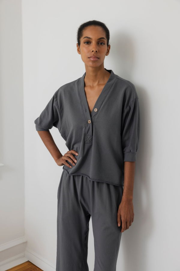 Wol Hide Short Sleeve Sweatshirt - Stone