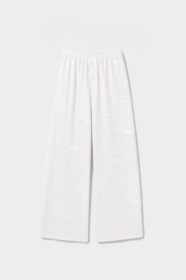 MM6 Maison Margiela Buttoned Patterned Straight Trousers