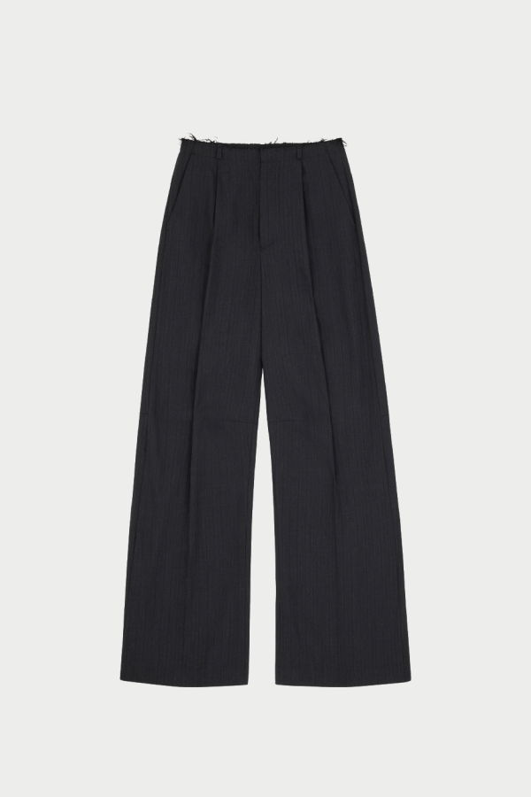 MM6 Maison Margiela Pinstripe Wool Wide-Leg Trousers