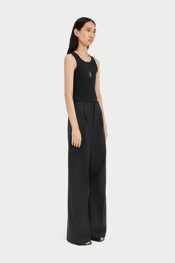 MM6 Maison Margiela Pinstripe Wool Wide-Leg Trousers
