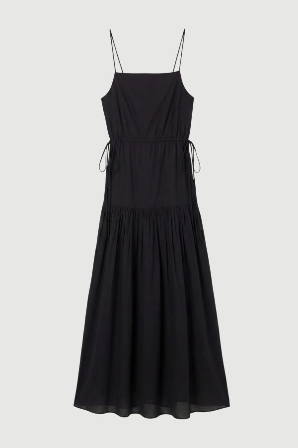 Modern Citizen Dalia Tie-Waist Tiered Organic Cotton Dress