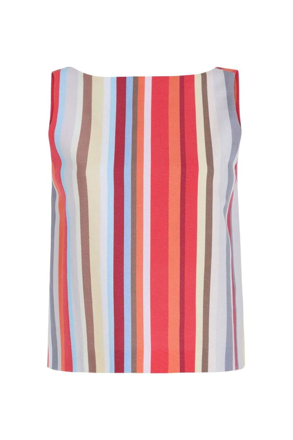 Coco Shop Boatneck Top - Vibrant Stripe