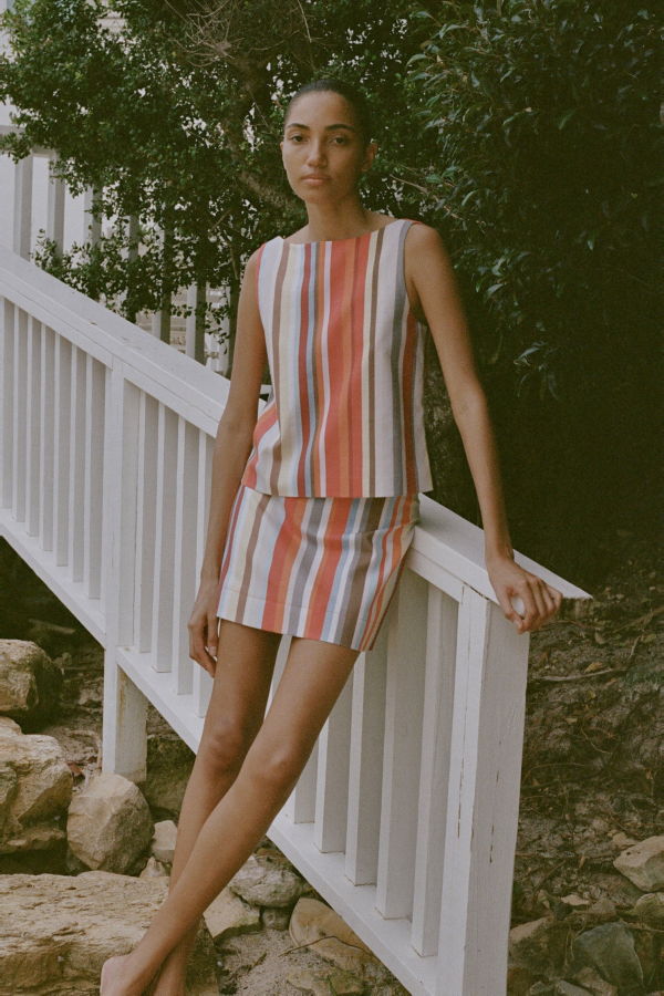 Coco Shop Boatneck Top - Vibrant Stripe