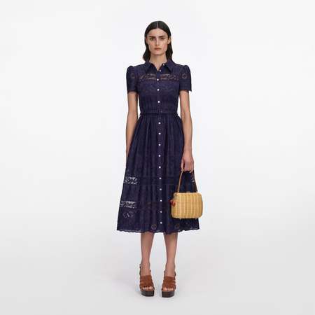 self portrait blue lurex knitted mini dress Self-Portrait Blue Lurex Knitted Mini Dress Short Sleeve Shirt Dress