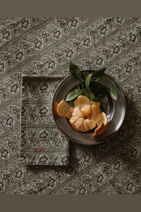 Autumn Sonata Anna Table Linens Collection - Beige/Carob