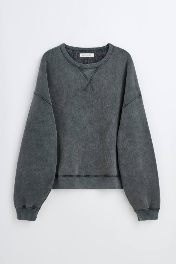 Sunflower Crewneck Sweatshirt - Washed Antracite