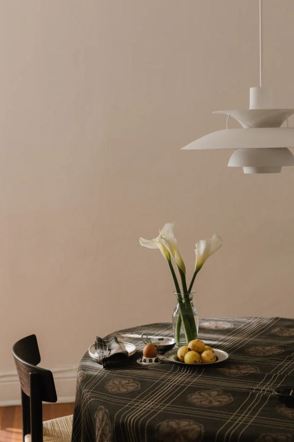 Autumn Sonata Eva Table Linens - Graphite & Beige