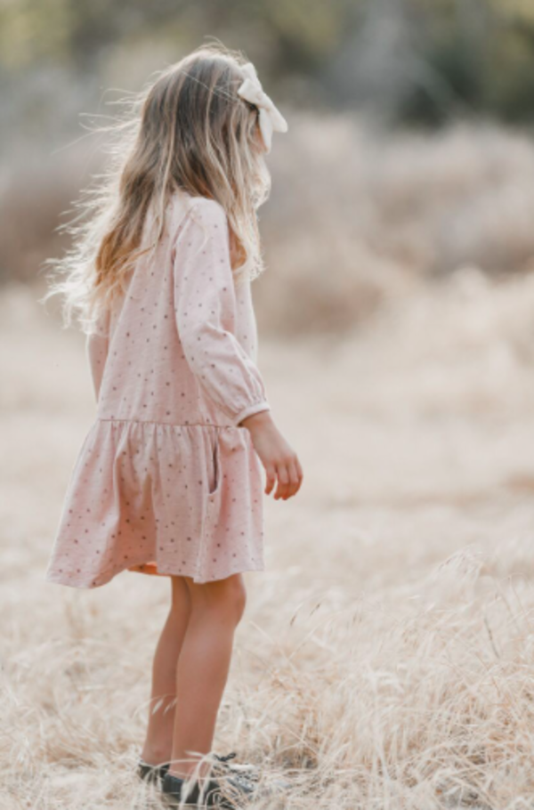 KIDS Rylee & Cru Mini Stars Button Up Jersey Dress | Garmentory