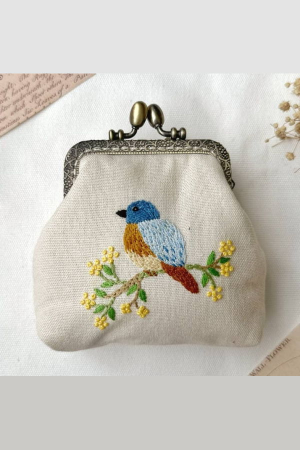Quince Fables Quince Embroidered Coin Purse