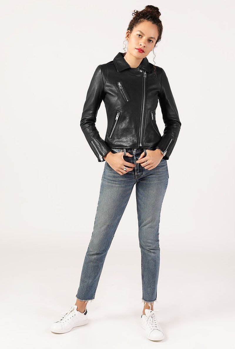 DOMAレザージャケット Doma Leather Moto Jacket | Bloomingdale's