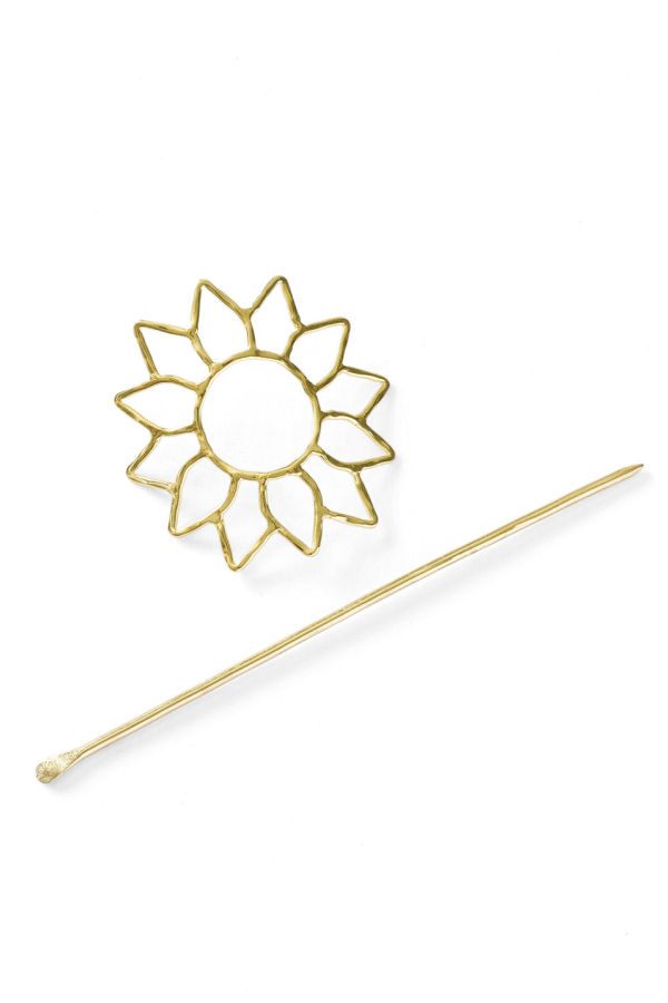 Matr Boomie Suryamukhi Sunflower Hair Pin Slide with Stick