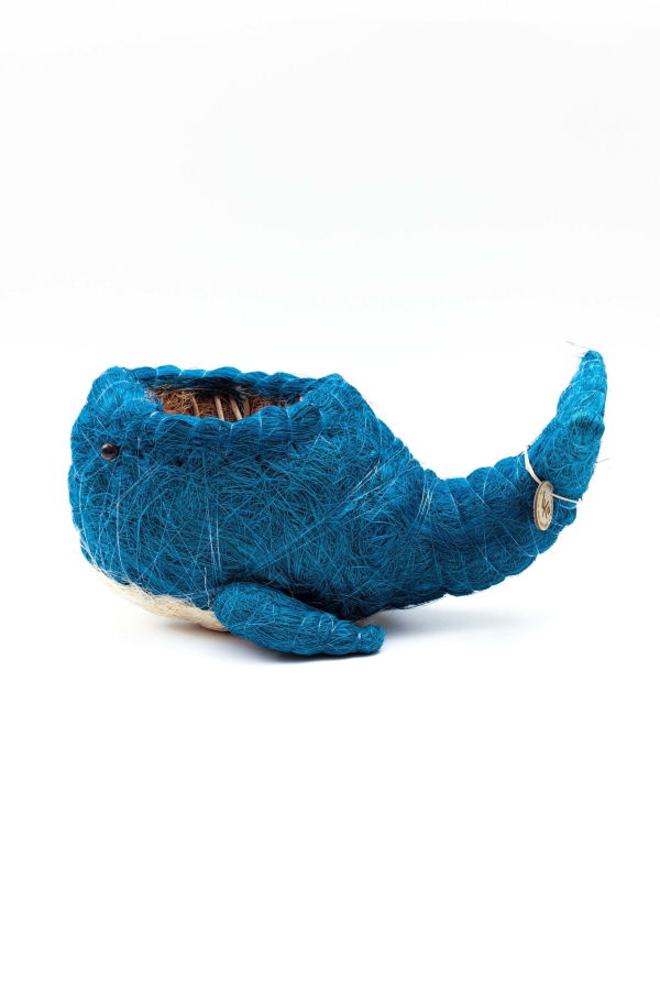 LIKHA Wicker Whale Coco Planter