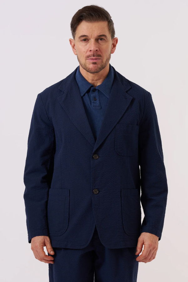Universal Works Two Button Jacket - Navy