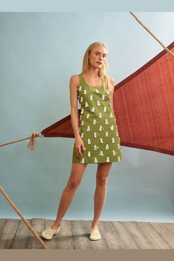Hunter Bell Collins Dress Palm Sand Dollars