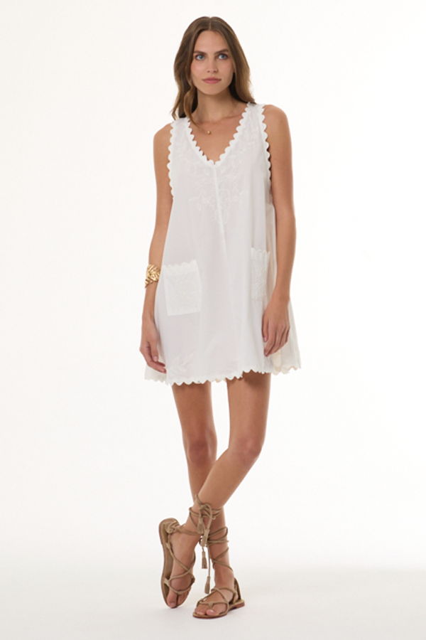 YFB Kiona Mini Swing Dress - Bone
