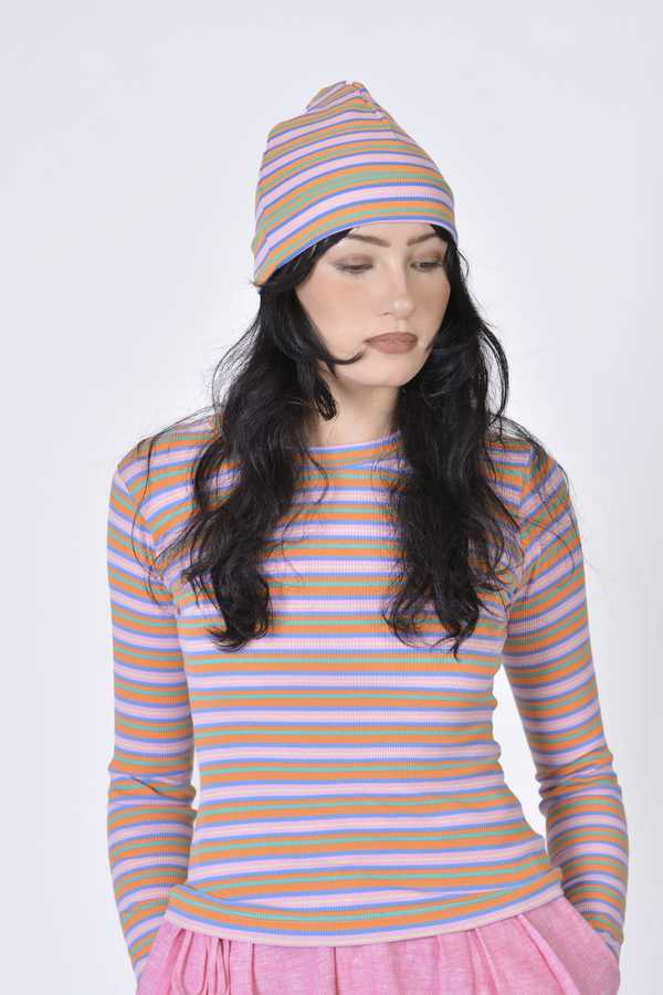 Eliza Faulkner Beanie - Pink Stripe